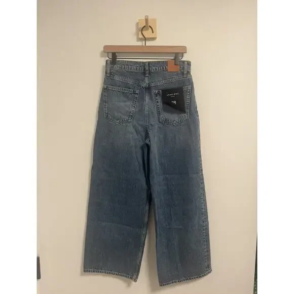 Anine Bing Womens Rick Wide Leg Jeans Deep Alto Blue Size 28 NWT MSRP: $250 - Picture 5 of 8